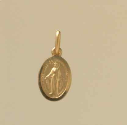 GWT 12mm OVAL MIRACULOUS MEDAL