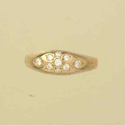 GPC 9 STONE CZ DOMED RING              =