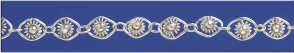SPC 16" COILED WIRE DAISY IN OVAL CHAIN=