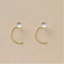 GPC 3mm FLAT CRYSTAL NOSE STUD-WHITE   =
