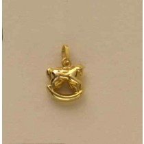 GPC 10mm HOLLOW ROCKING HORSE CHARM